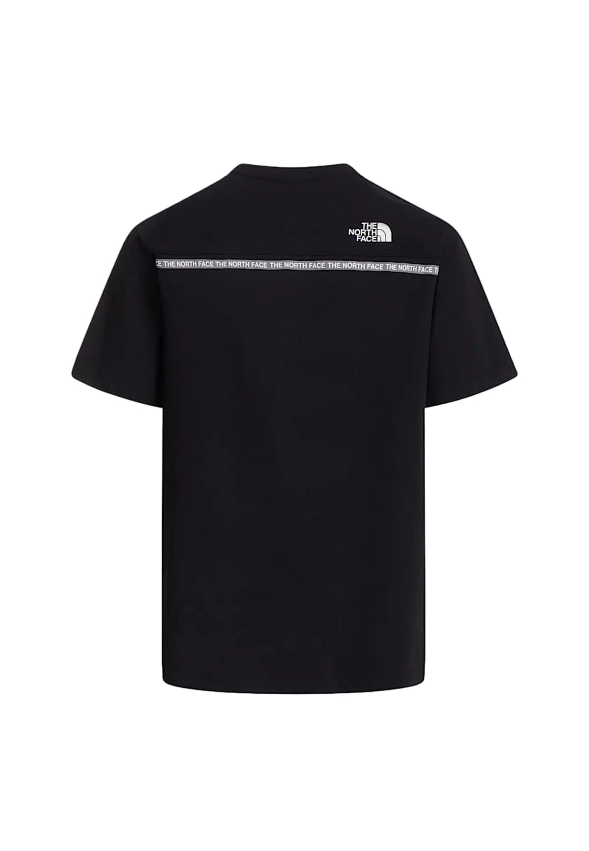 T-shirt nera The North Face Zumu Relaxed Fit in 100% cotone con logo stampato sul colletto, design essenziale per il tempo libero e l'outdoor. Vista posteriore