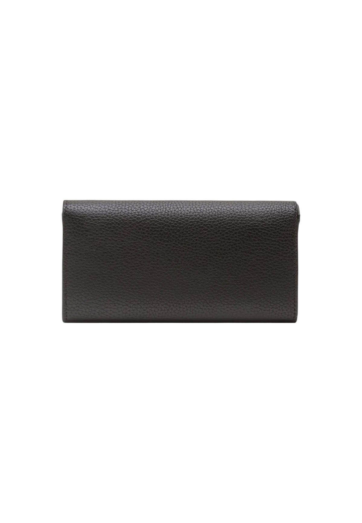 Portafoglio nero Valentino Bags Alexia VPS5A8113, grande formato a patta con logo frontale; interno organizzato per carte e banconote, stile elegante e versatile. Vista posteriore