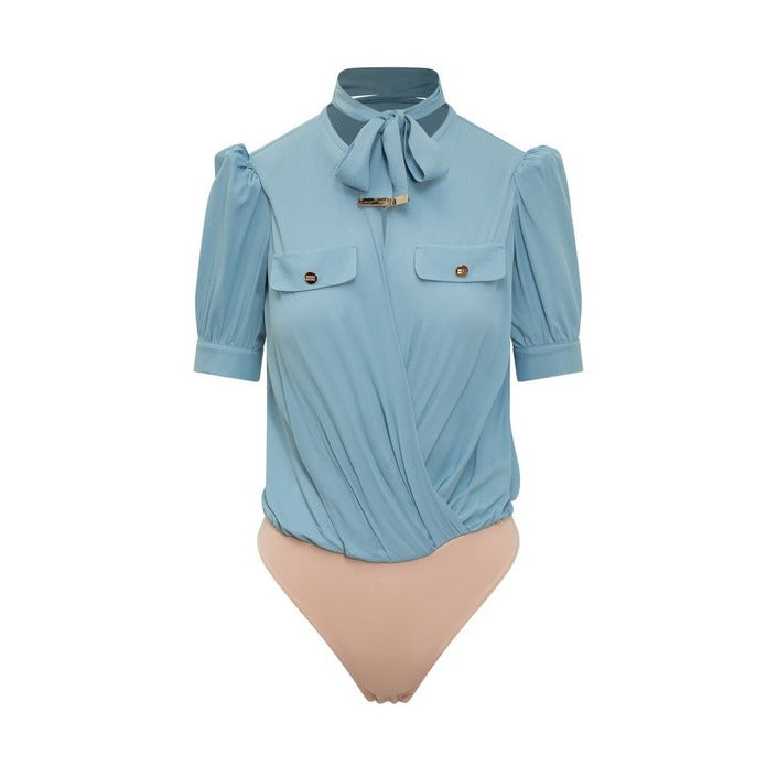 Body Donna Elisabetta Franchi Azzurro Manica Corta - Eleganza Estiva