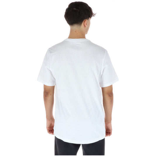 Nike T-Shirt Uomo Bianca Stampa Manica Corta Scollo Tondo 100% Cotone Primavera/Estate AR5004