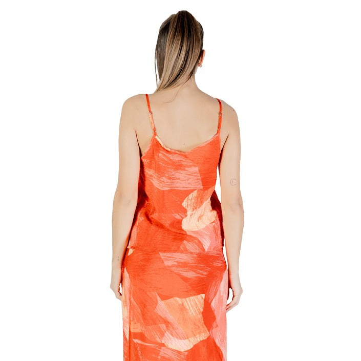 Vila Clothes Canotta Donna Arancione Spalline Scollo V Poliammide 18% Viscosa 82% Primavera Estate 14108347