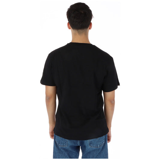 North Sails T-Shirt Uomo Nera Stampa Manica Corta Scollo Tondo 100% Cotone Primavera/Estate 902404