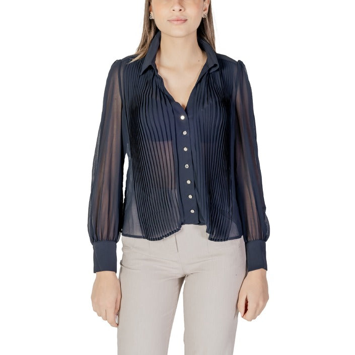 Morgan De Toi Camicia Donna Bianco Manica Lunga Bottoni Scollo a V 100% Poliestere Autunno/Inverno 242-CPLIA