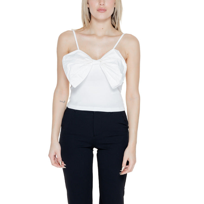 Only Canotta Donna Nero Monocromo Spalline Scollo a Cuore 95% Cotone 5% Elastan Primavera/Estate 15320340