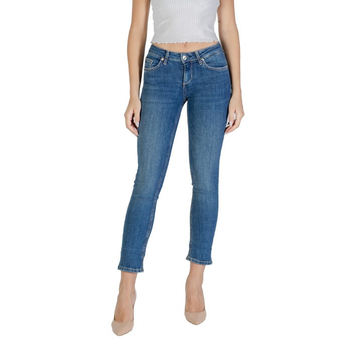 Liu Jo Jeans Donna Azzurri con Zip Bottone Tasche Anteriori Posteriori in Cotone 98% Elastan 2% Autunno/Inverno UF5006 D0236
