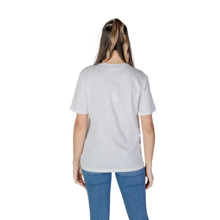 Liu Jo T-Shirt Donna Bianca Stampa Manica Corta Scollo Tondo 100% Cotone Primavera/Estate WA5361JS923