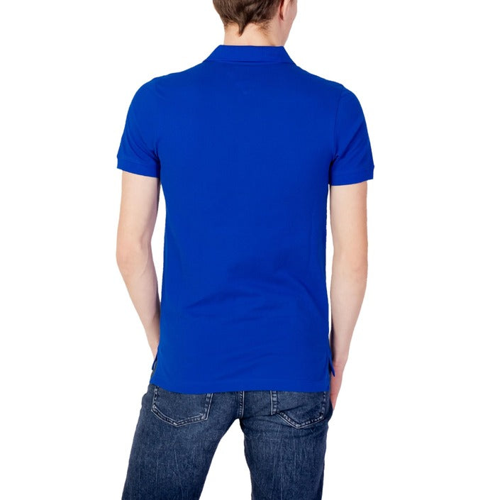 Tommy Hilfiger Jeans Polo Uomo Blu Manica Corta Colletto Polo Bottoni Cotone Organico 100% Primavera Estate DM0DM15940