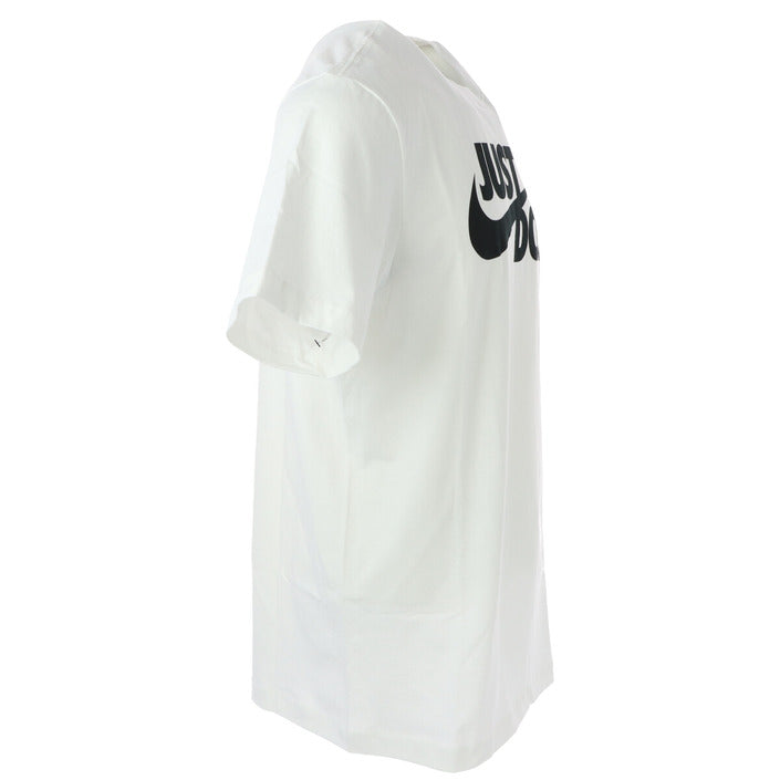 Nike T-Shirt Uomo Bianca Stampa Manica Corta Scollo Tondo 100% Cotone Primavera/Estate AR5006-100