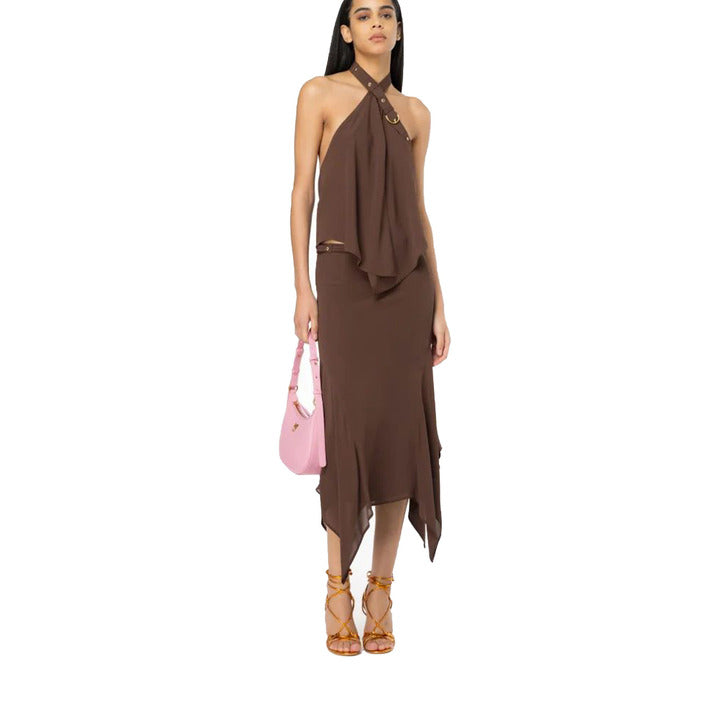 Pinko Gonna Donna Marrone Monocromo 100% Poliestere Primavera/Estate V_30538