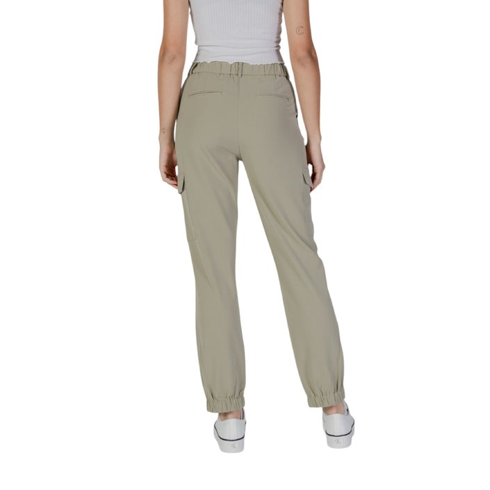 B.young Pantaloni Donna Verde Zip e Bottone 64% Poliestere 32% Viscosa 4% Lycra Primavera/Estate 20812878