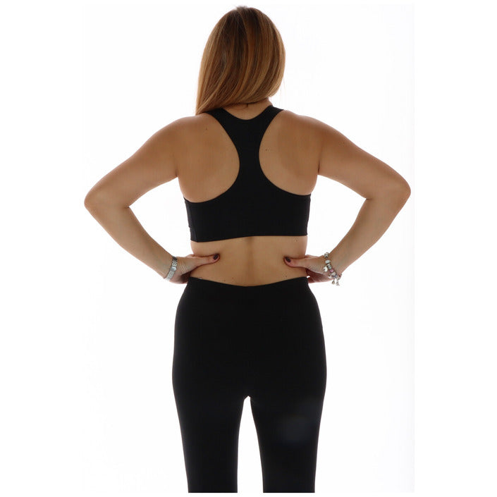 Nike Top Donna Nero con Stampa Smanicato Scollo Tondo 82% Poliestere 18% Elastan Tutte le Stagioni DM0579-010