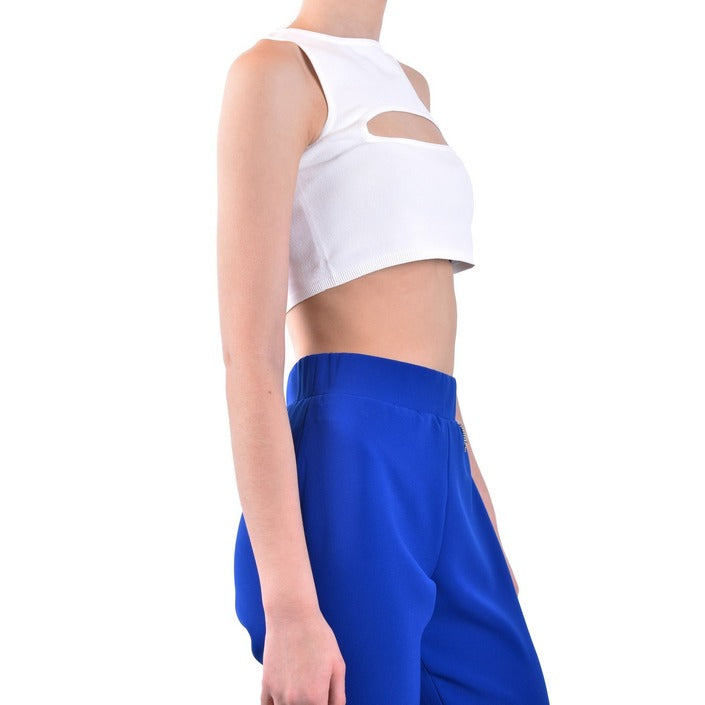 Dsquared2 Top Donna Bianco Smanicato Scollo Tondo 100% Poliestere Primavera/Estate V_27809