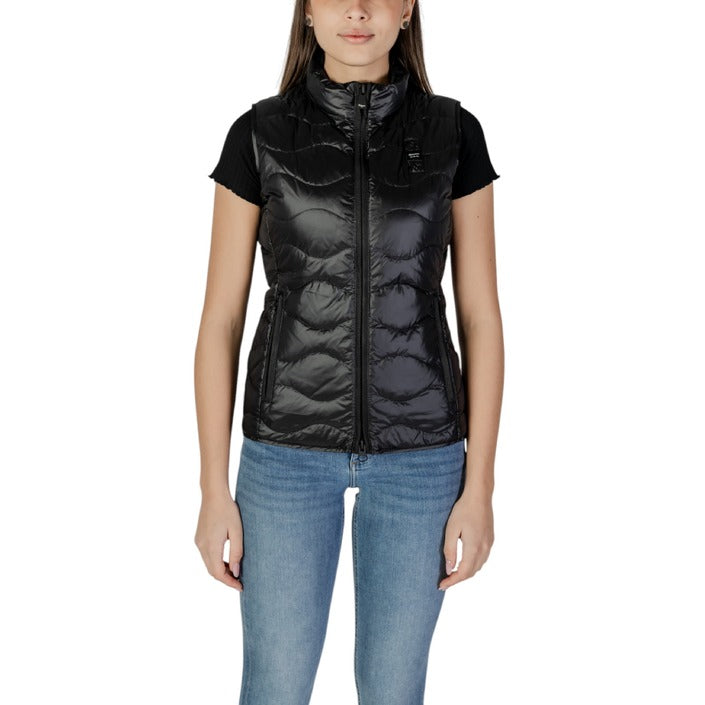 Blauer Smanicato Donna Nero in Poliammide 100% con Cerniera Scollo Alto e Tasche 25SBLDX03008