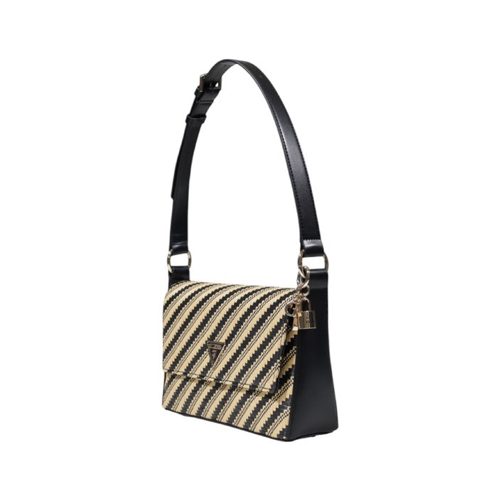 Guess Borsa Donna Nera a Tracolla con Stampa Cerniera 100% Altre Fibre HWWG92 10190