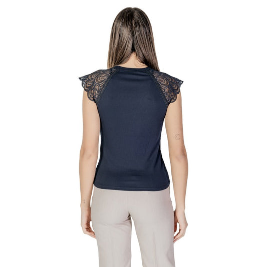 Morgan De Toi Blusa Donna Blu Scollo V 33% Viscosa 64% Poliestere 3% Elastan Primavera/Estate 251-DMEG