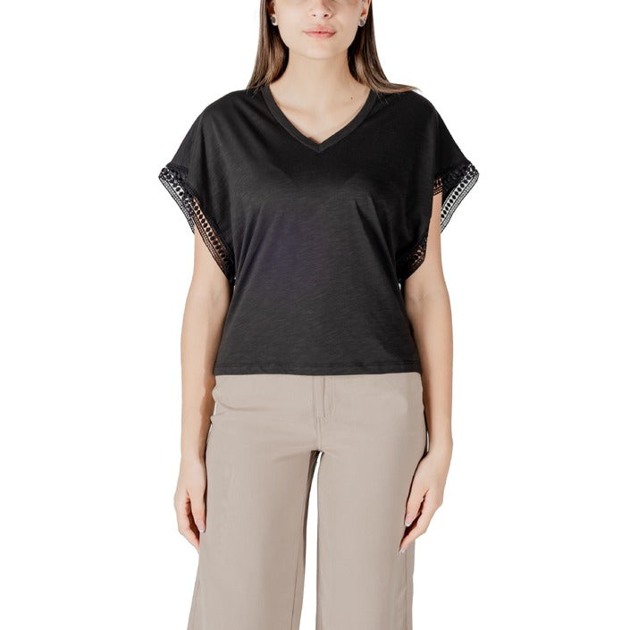 Ichi Blusa Donna Bianco Scollo V 100% Cotone Primavera/Estate 20122958