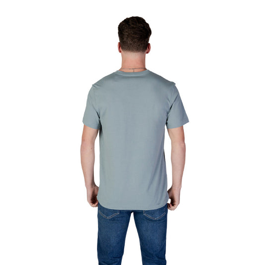 Calvin Klein Jeans T-Shirt Uomo Verde Monocromo Manica Corta Scollo Tondo 100% Cotone Primavera/Estate J30J327075