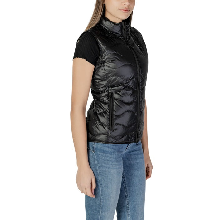 Blauer Smanicato Donna Nero in Poliammide 100% con Cerniera Scollo Alto e Tasche 25SBLDX03008