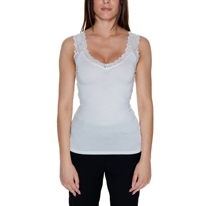 Vero Moda Canotta Donna Verde Spalline Scollo V Elastan 5% Viscosa 95% Primavera Estate 10287348