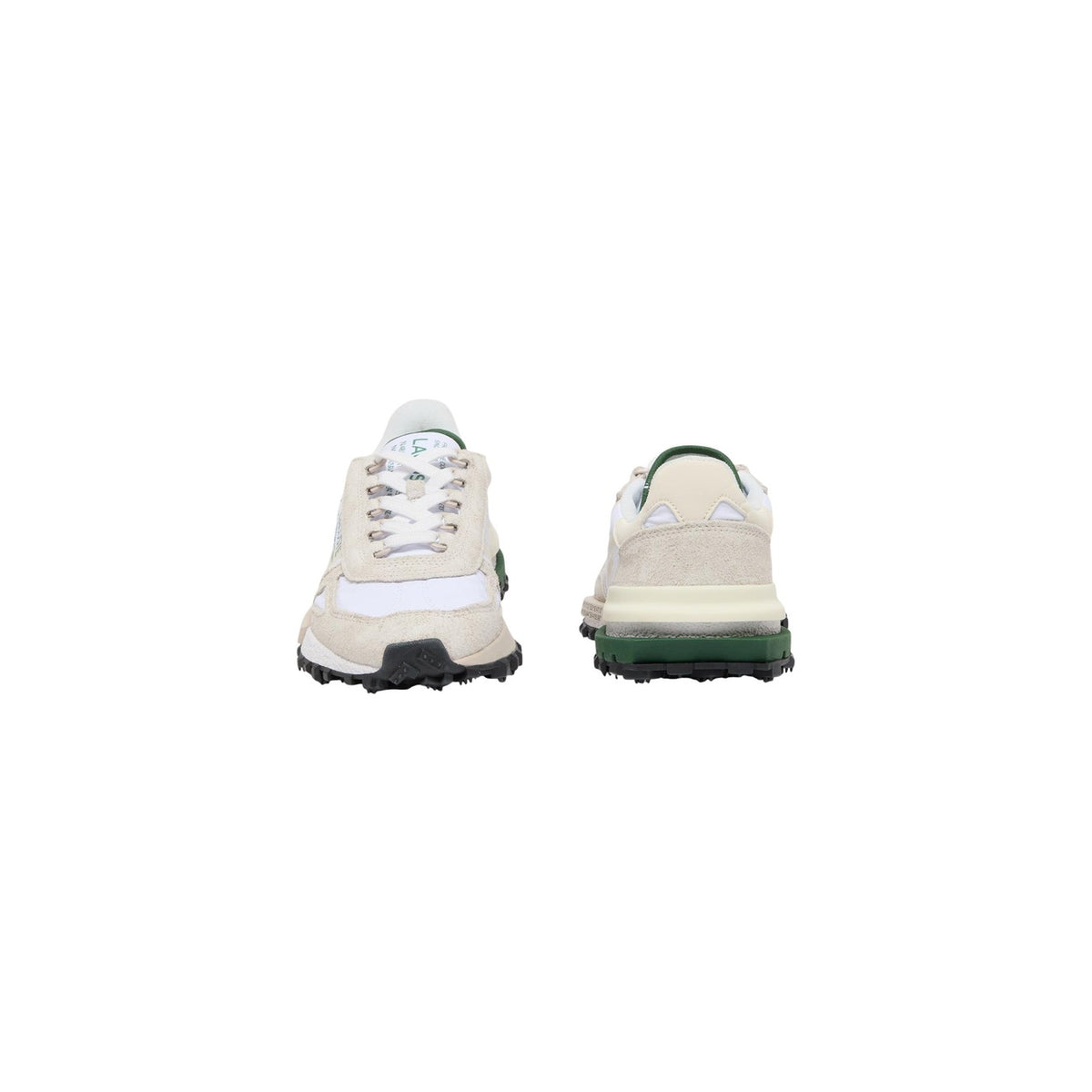Scarpe da ginnastica Lacoste Elite Active stile retro running. Sneaker basse da uomo in camoscio e nylon con controtallone in TPU, suola scanalata e dettagli logo Lacoste stampati su pannello centrale, linguetta e intersuola.