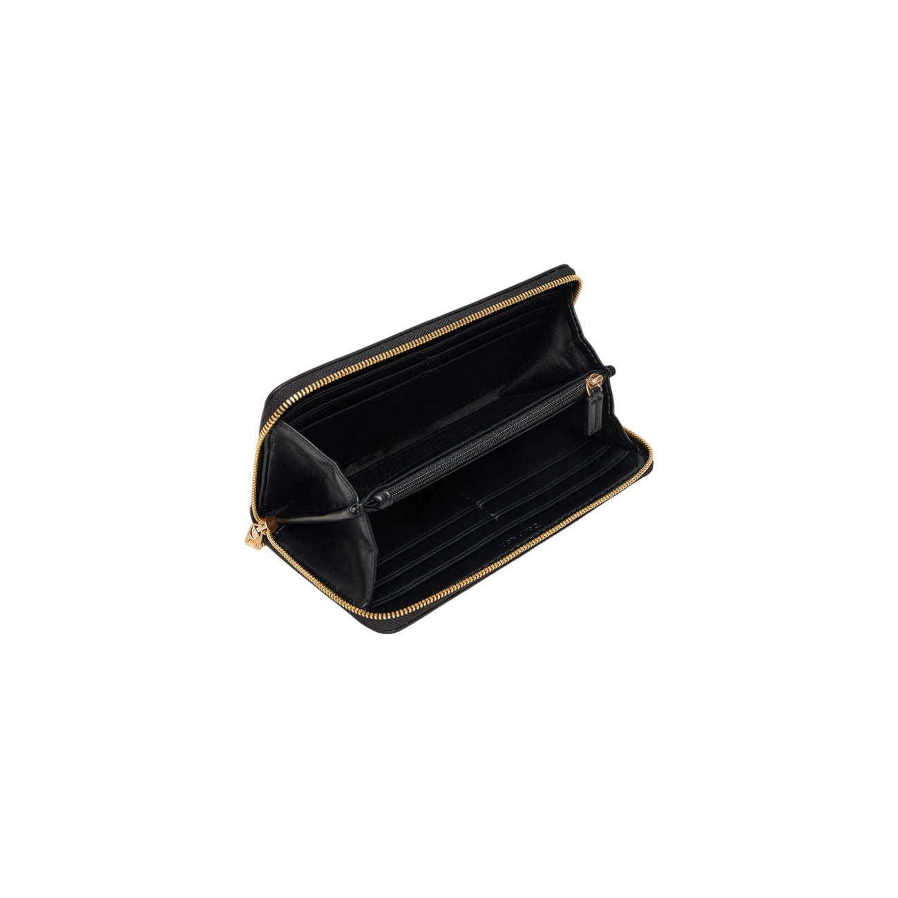 Calvin Klein Portafoglio Donna Nero con Cerniera Tasche Interne Scomparti Interni - Portafoglio Poliuretano 19x10x2.5cm