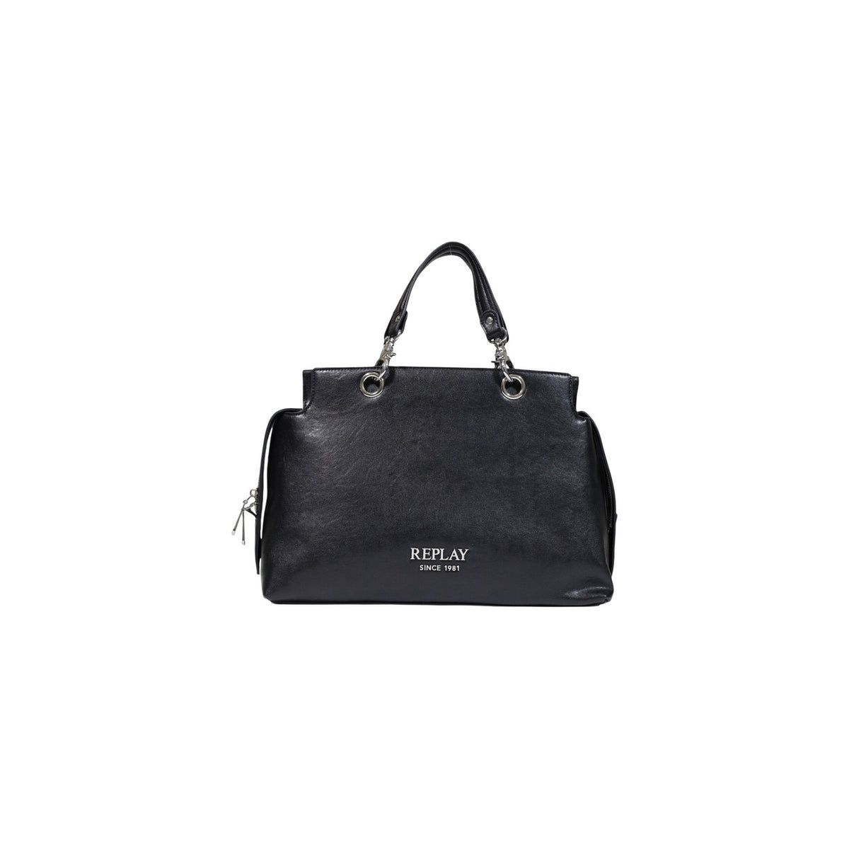 Borsa a mano donna Replay nera – Borsa bauletto media in ecopelle con tracolla FW019Y.000.A7243S