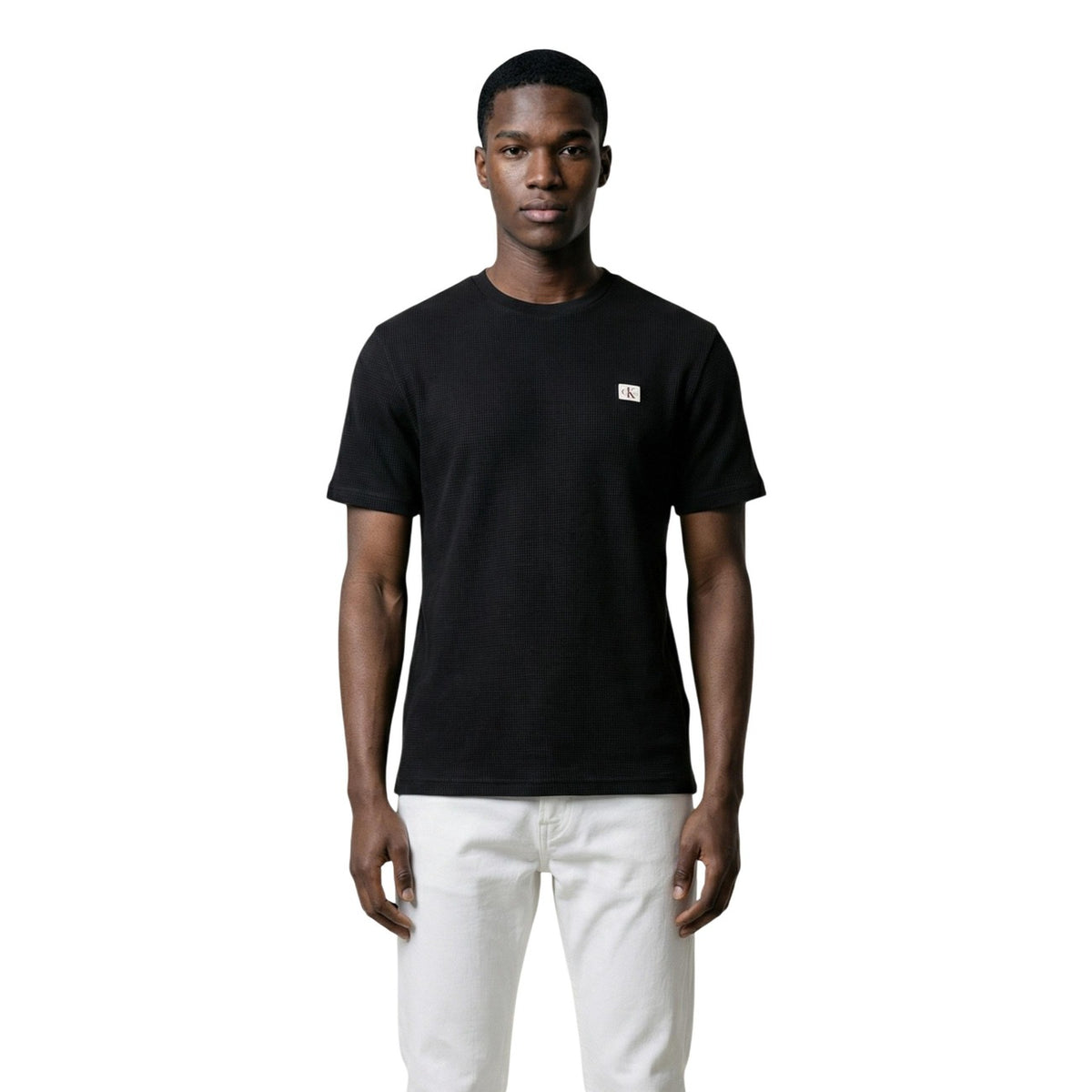 T-shirt uomo Calvin Klein Jeans basic nera in cotone a maniche corte primavera estate