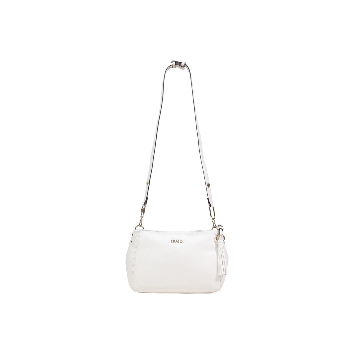 Borsa Liu Jo a mano donna bianca con tracolla cerniera tasca interna 100% poliuretano - vista frontale con tracolla