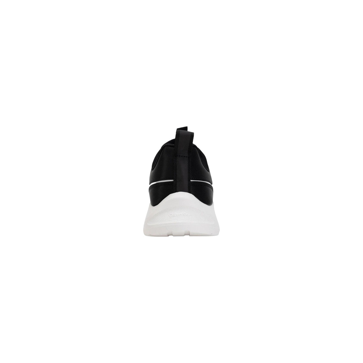 Sneakers Nere Calvin Klein; 100% Poliestere Riciclato. Maxi logo laterale, suola 3 cm, dettagli a contrasto. Leggere, traspiranti e sostenibili. Il tocco iconico per il tuo stile quotidiano. Posteriore