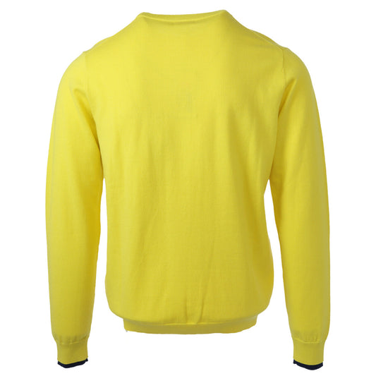 Sun68 Maglia Uomo Giallo Manica Lunga Cotone Lana Autunno Inverno K40105
