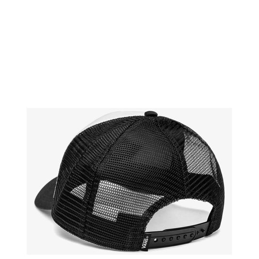 Cappellino Vans Trucker; 5 pannelli, visiera curva, retro in mesh, regolabile. Il classico stile Vans sempre attuale. Vista posteriore