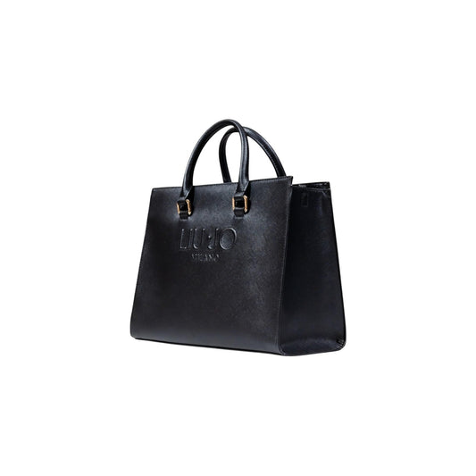 Liu Jo Borsa Donna Nero Mano Tracolla Cerniera Tasche Interne Poliuretano 100% 32x25x16 cm AF5149 E0087