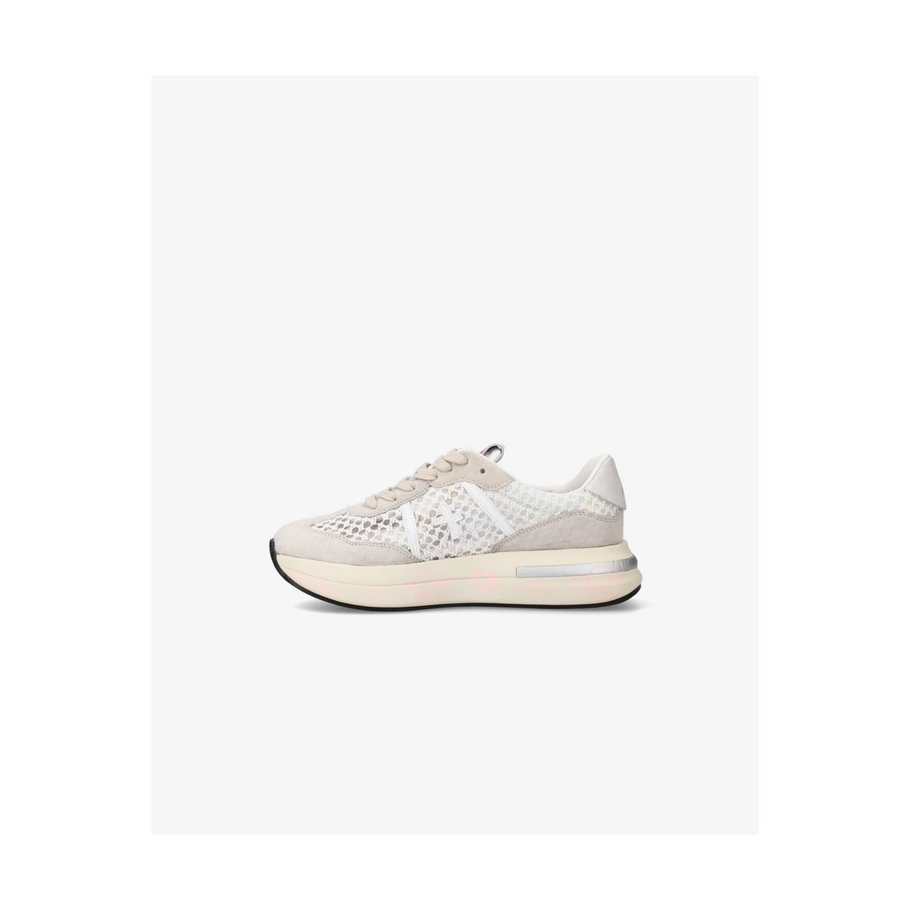 Premiata Sneakers Donna Beige con Lacci - Sneakers Pelle Basse Sportive