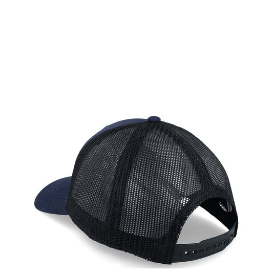 Cappellino Trucker American Needle Gin Tonic; blu navy/nero, logo ricamato, retro in rete, snapback regolabile. Design Inception Collection. Vista posteriore