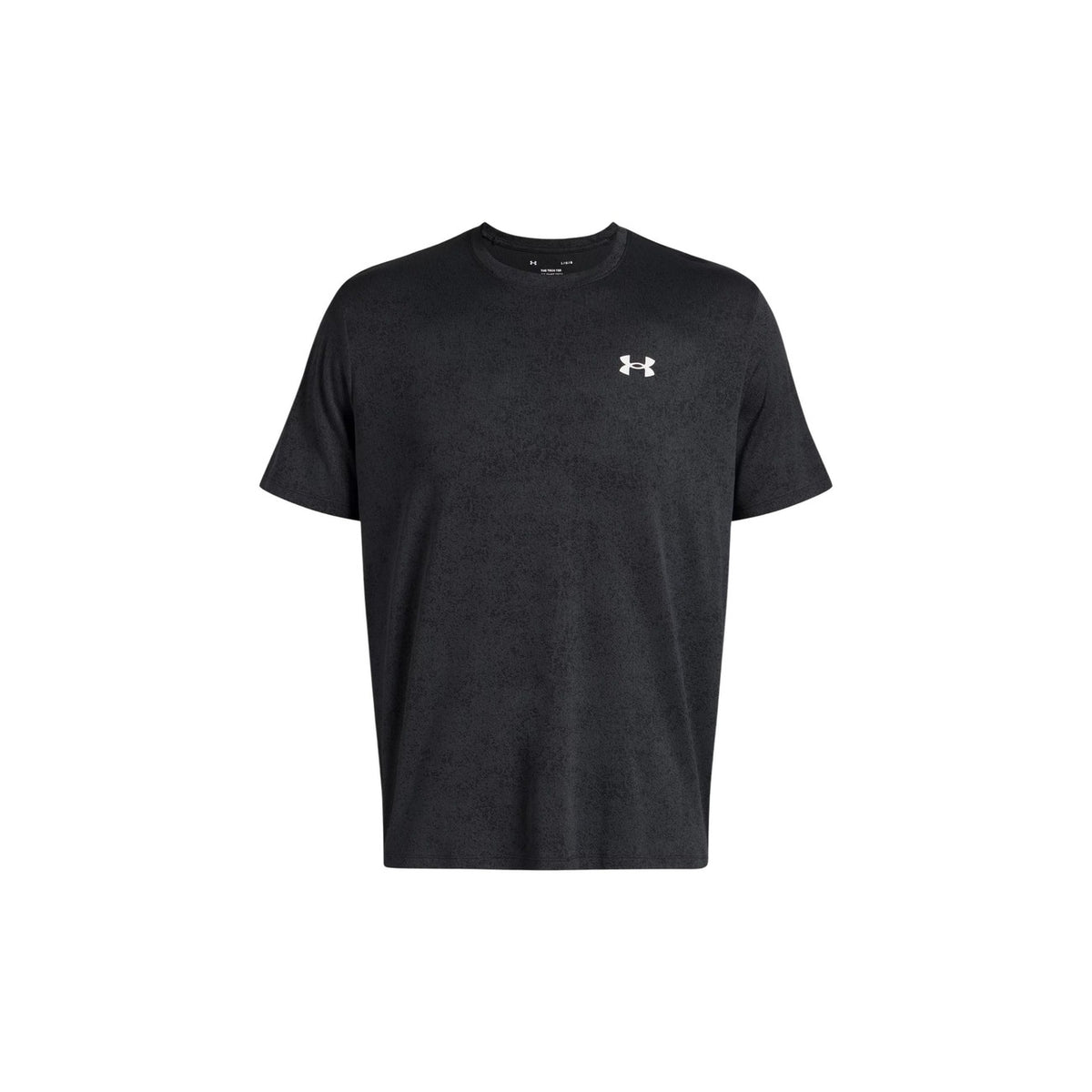 T-shirt Under Armour UA Tech™ Vent Jacquard uomo nera sportiva manica corta scollo tondo 100% poliestere - vista frontale stesa