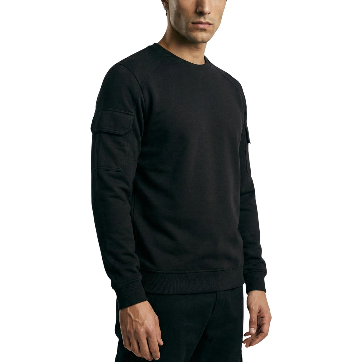 Felpa Antony Morato uomo nera 63% cotone 37% poliestere - vista frontale girata