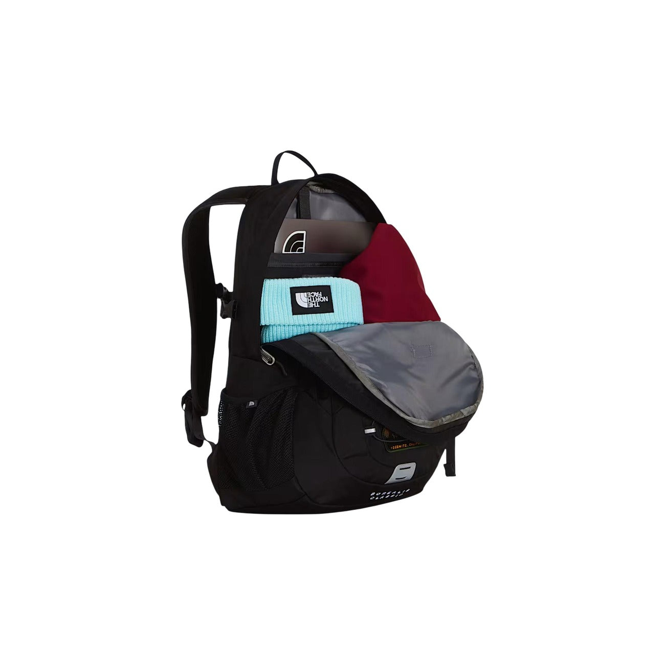Zaino The North Face Borealis Classic Patch nero o colorato da 29L. Zainetto ergonomico per escursionismo, università e lavoro con schienale FlexVent approvato da chiropratici e lacci elastici stile gorpcore e urban outdoor.