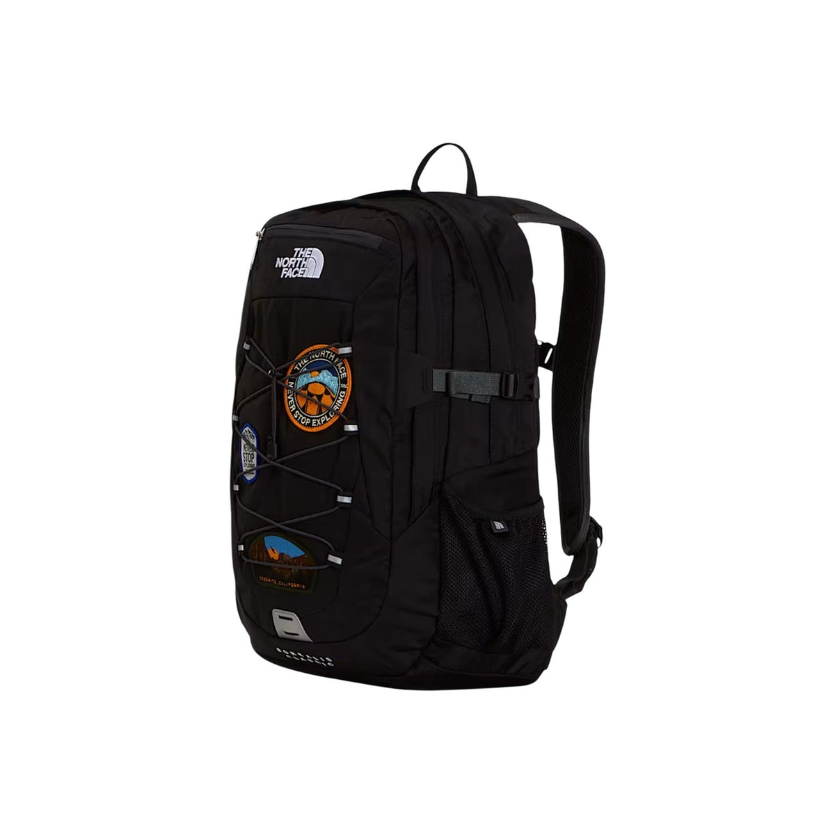 Zaino The North Face Borealis Classic Patch nero o colorato da 29L. Zainetto ergonomico per escursionismo, università e lavoro con schienale FlexVent approvato da chiropratici e lacci elastici stile gorpcore e urban outdoor.