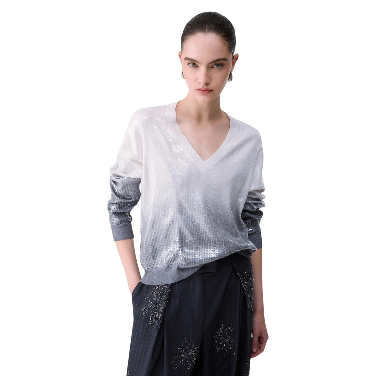 Liu Jo Maglia Dégradé con Paillettes Donna SWEATER
