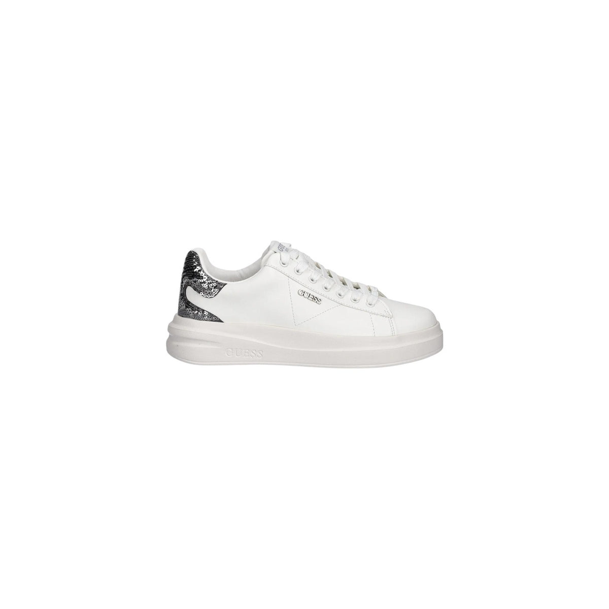 Sneakers Guess donna bianche con lacci 80% pelle 20% poliestere - vista laterale destra