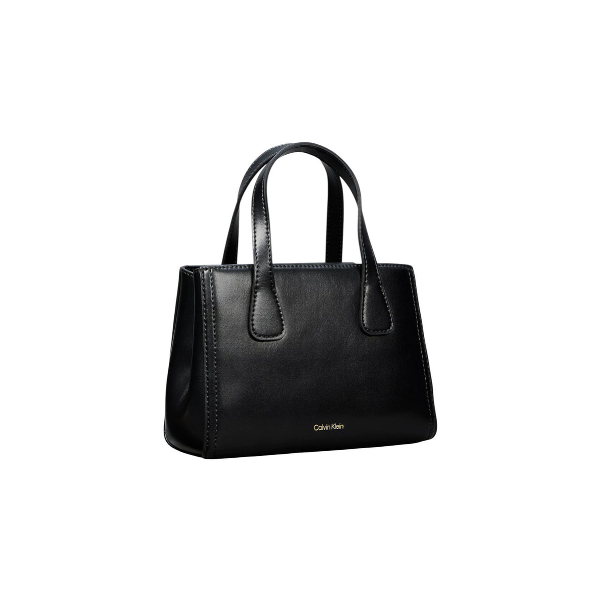 Borsa Mini Tote Calvin Klein Crossbody; Nero. 51% Poliestere riciclato a struttura rigida, chiusura zippata, doppi manici e tracolla removibile. Tasca interna. Misure micro e compatte (20x14 cm), stile minimalista. Posteriore