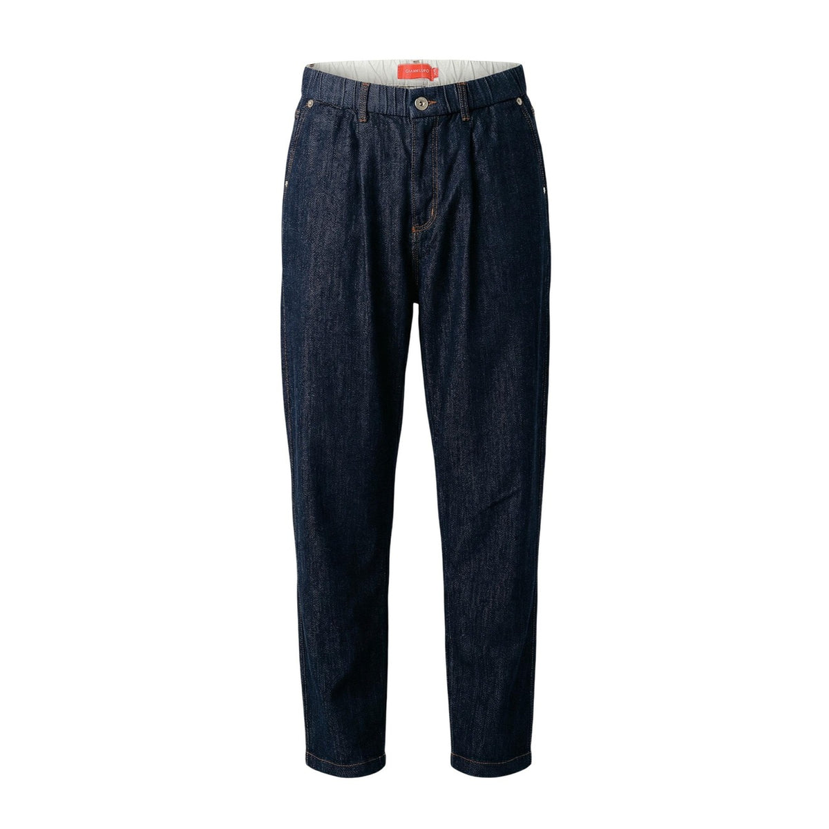 Pantaloni Regular Comfort Blu Gianni Lupo; Cotone Stretch. Tinta unita, vestibilità versatile, tessuto resistente e flessibile. Il classico contemporaneo ideale per la mezza stagione. Frontale stesa