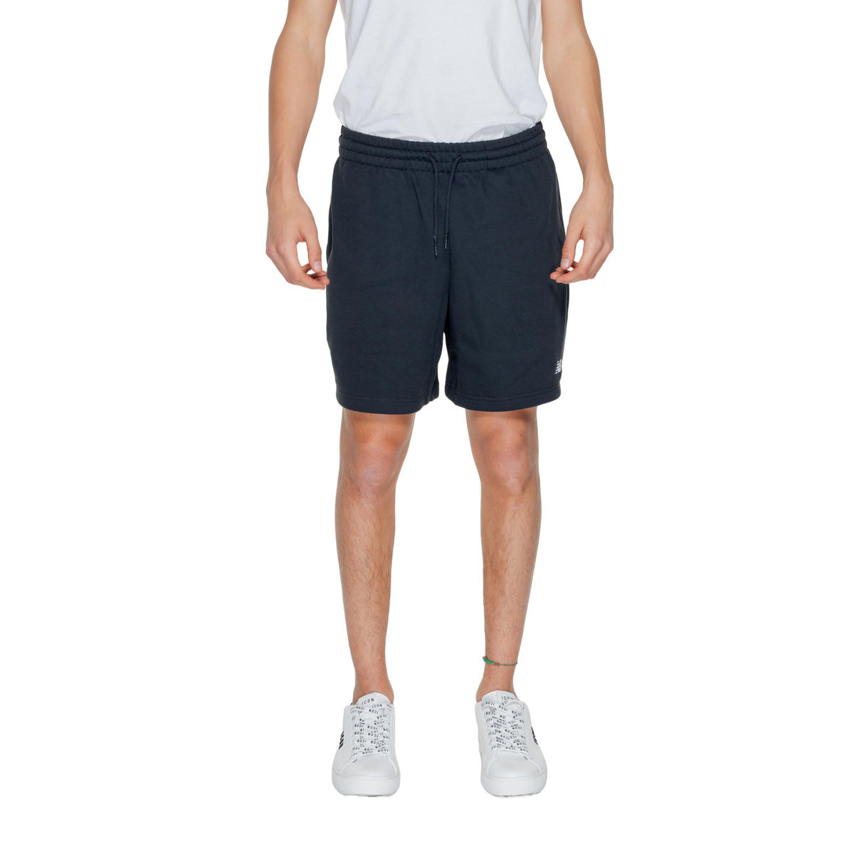 New Balance Bermuda Sport Essentials French Terry blu navy Uomo vista frontale
