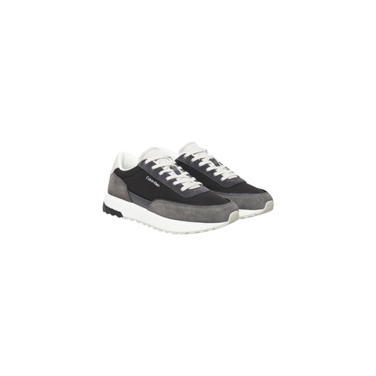 Calvin Klein Sneakers Uomo Grigio Lacci Scarpe Basse Sportive Pelle 100% Autunno Inverno HM0HM01714