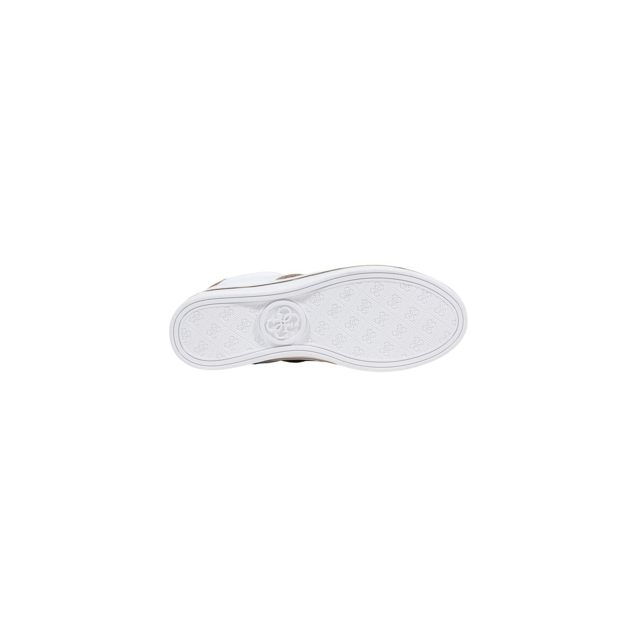 Sneakers Guess Stew; Bianco, 100% Poliuretano. Dettagli logati a contrasto, occhielli metallici, suola 2 cm. Sneaker 4 stagioni, confortevole e raffinata. Vista suola