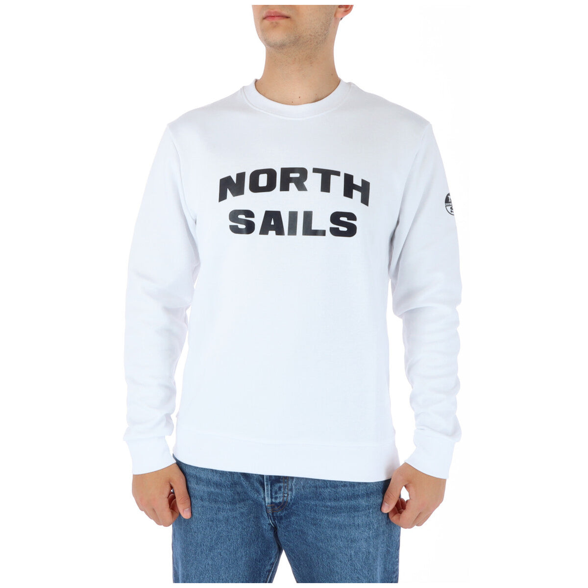 North Sails Felpa Uomo Verde con Maniche Lunghe Scollo Tondo in Cotone 80% Poliestere 20% Autunno/Inverno 902417