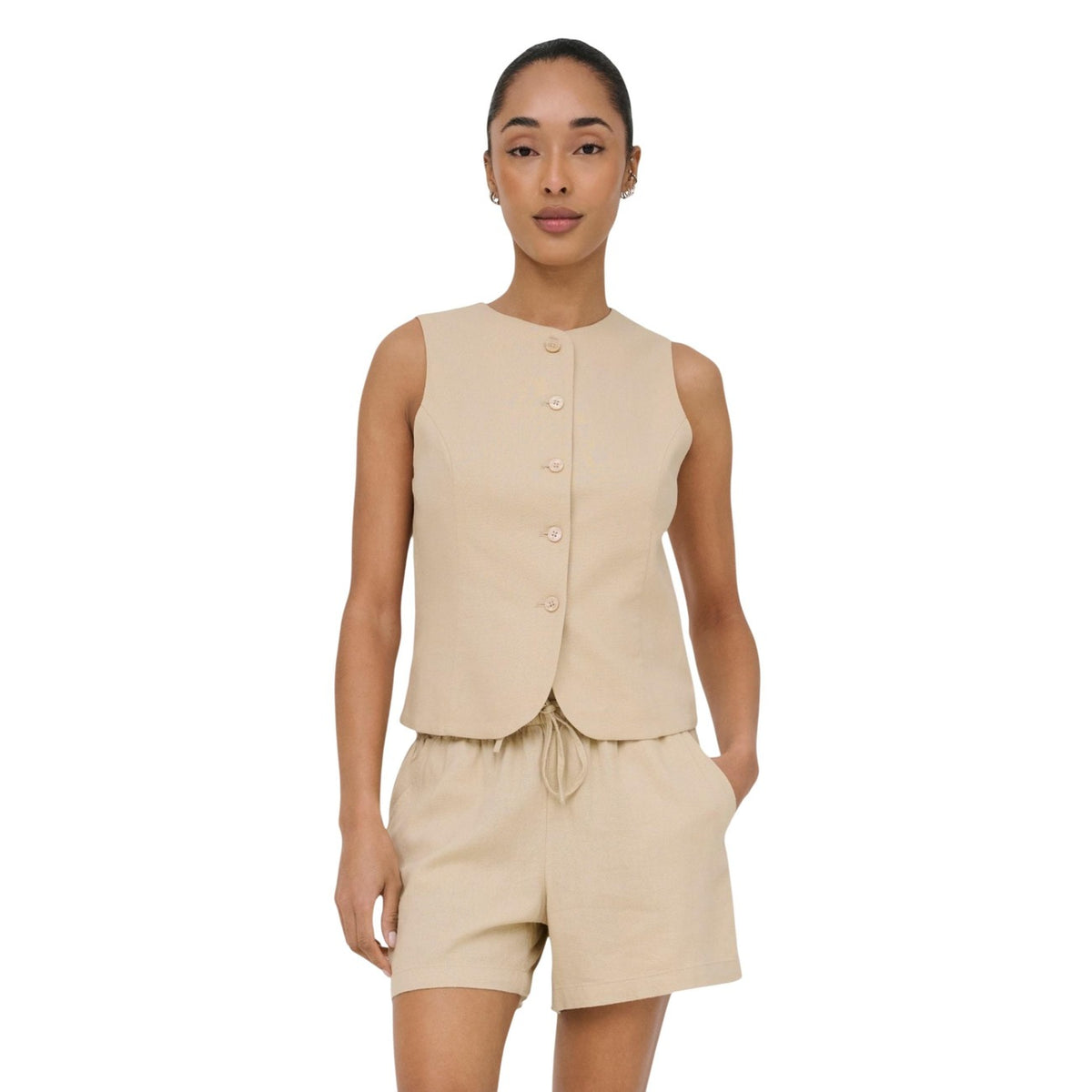 Only Gilet Da Completo ONLGOA S/L LINEN BL WAISTCOAT CC TLR Donna 15363724