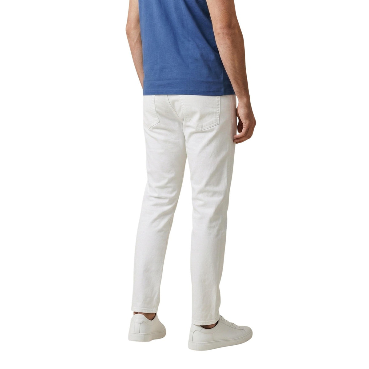 Jeans uomo Calvin Klein Jeans bianchi slim in cotone primavera estate - vista posteriore