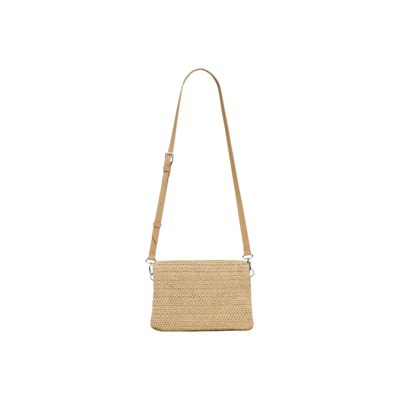 Borsa Desigual Rafia; tracolle intercambiabili, charms con portacarte, chiusura doppia, 100% cotone. Il mix perfetto tra stile artigianale e design contemporaneo. Vista posteriore