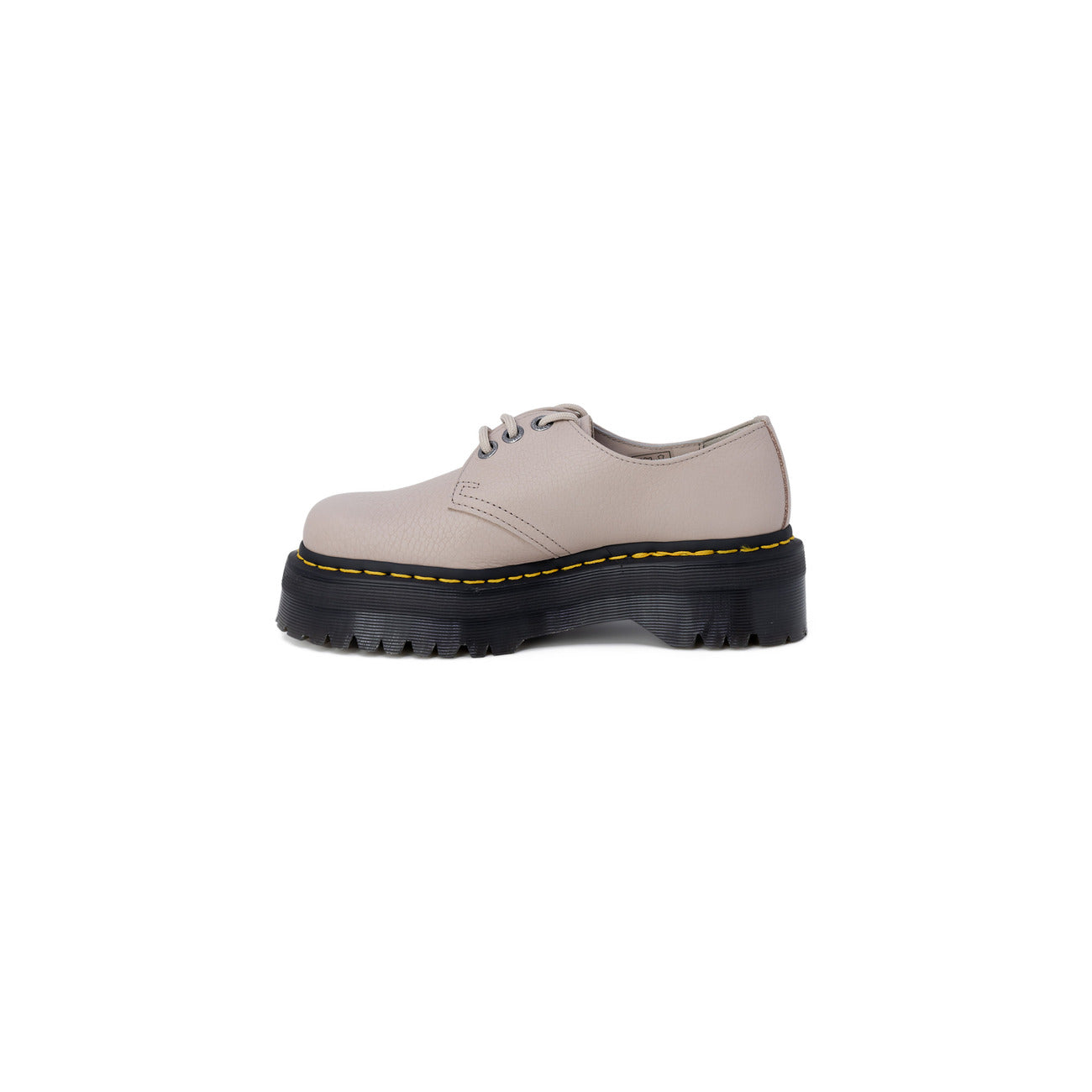 Scarpe stringate Dr. Martens 1461 QUAD II VINTAGE PISA donna grigie con lacci suola platform 100% pelle - vista laterale